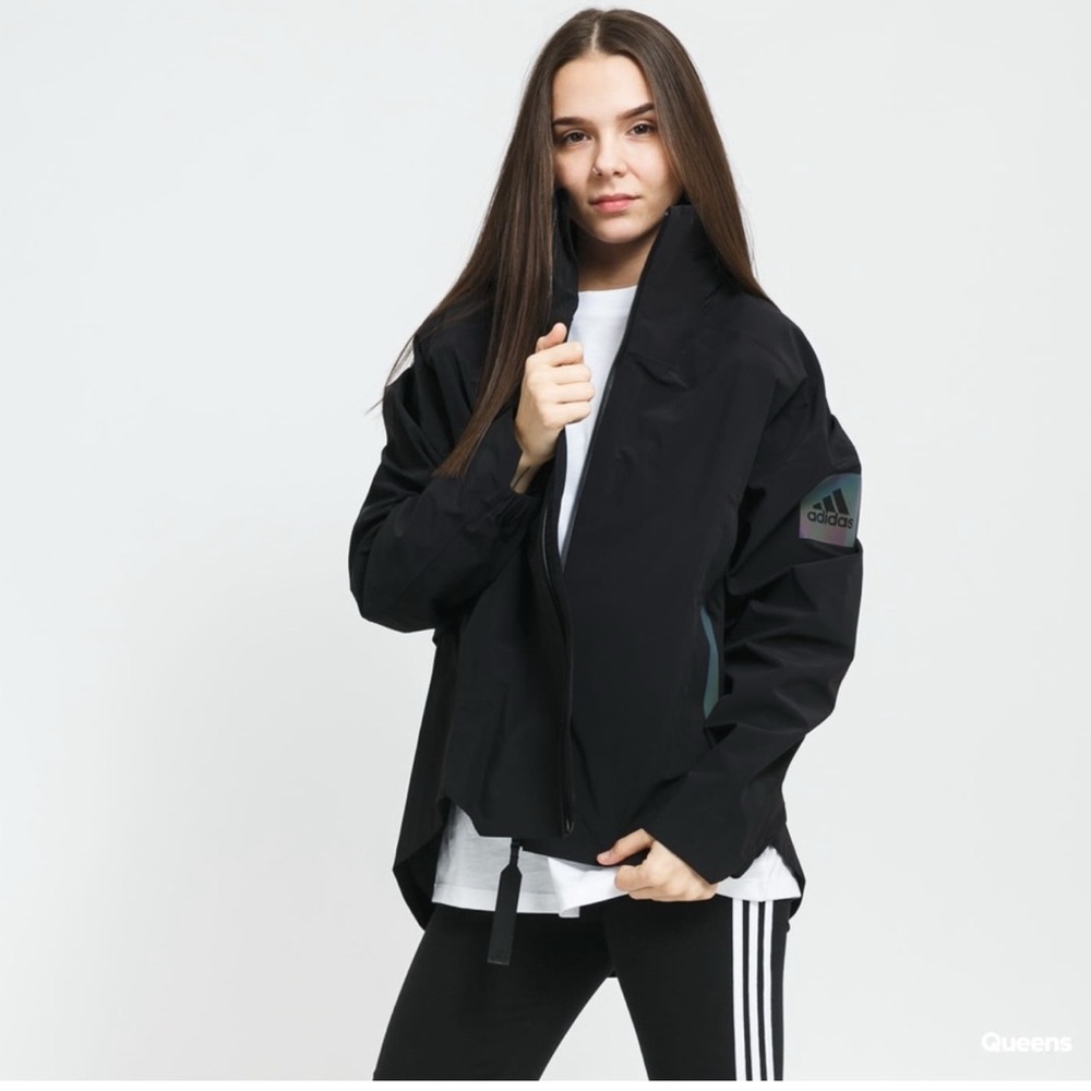 Adidas MYSHELTER Black Reflective Women's Rain Jacket GP7851 Size XL NEW